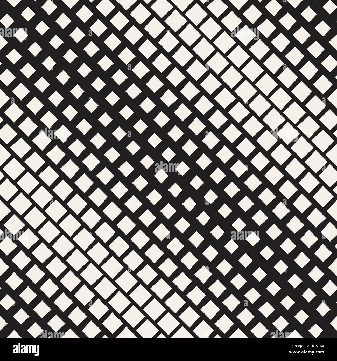 Halftone Gradient Mosaic Lattice. Vector Seamless Black and White ...