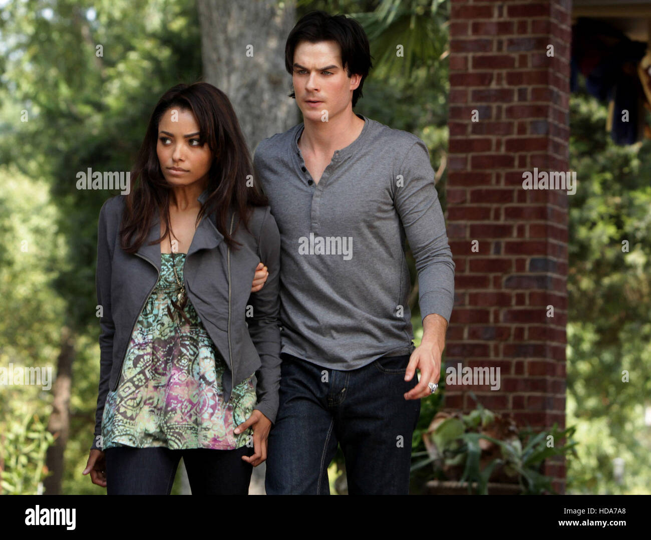 THE VAMPIRE DIARIES, (from left) Katerina Graham, Ian Somerhalder, 'Masquerade', (Season 2, ep