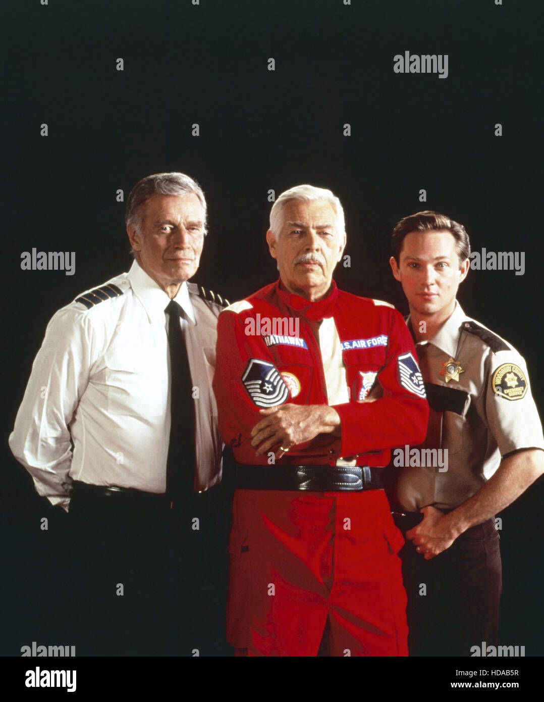 CRASH LANDING THE RESCUE OF FLIGHT 232, from left Charlton Heston