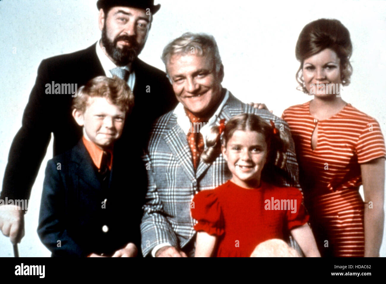 FAMILY AFFAIR, Johnny Whitaker, Sebastian Cabot, Brian Keith, Anissa Jones, Kathy Garver, 1966-71 Stock Photo