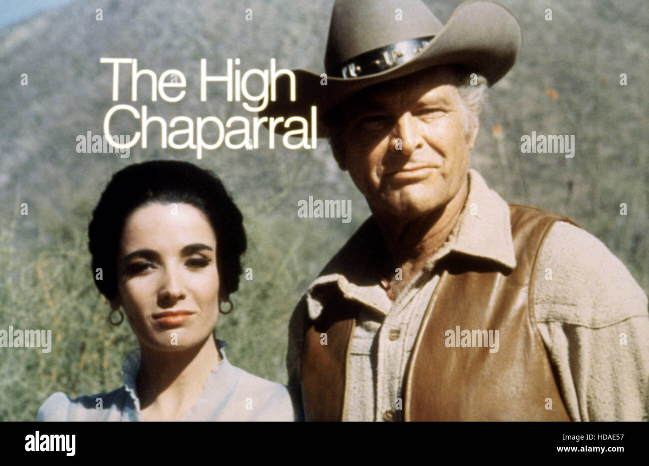 The High Chaparral Linda Cristal Leif Erikson 1967 71 Stock Photo Alamy