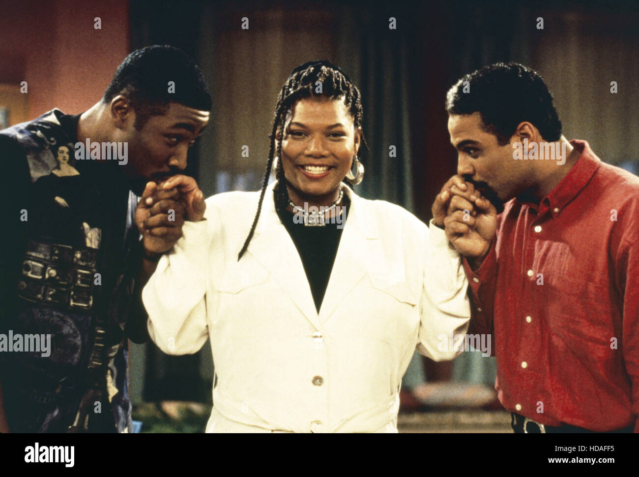 LIVING SINGLE, from left: Cress Williams, Queen Latifah, Adam Lazarre ...