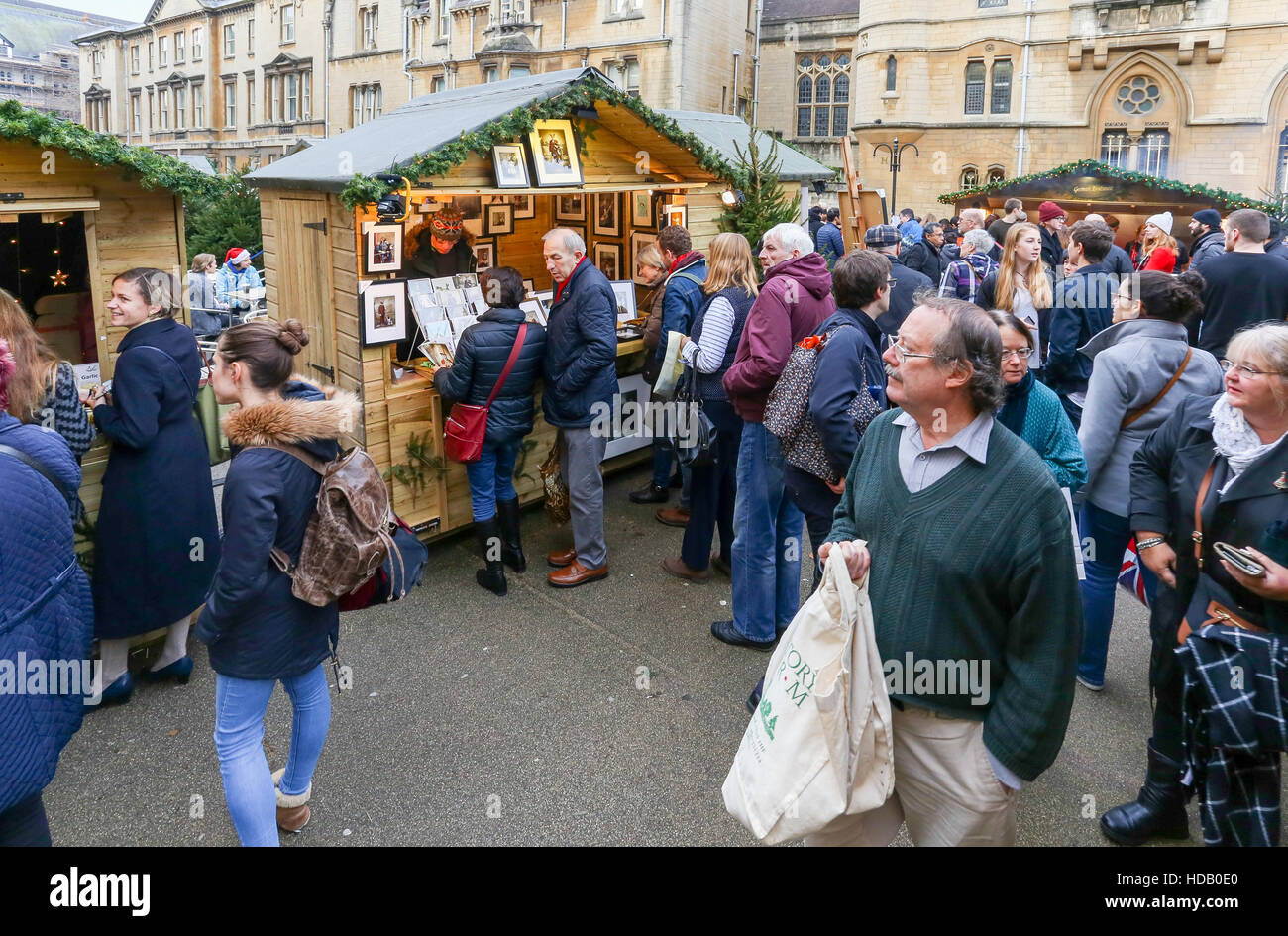 Oxford broad street christmas market hires stock photography and