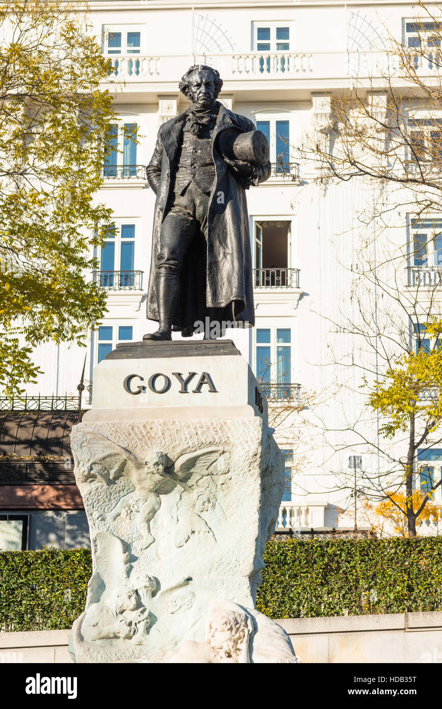 Statue of Goya outside the Museo del Prado, Madrid, Spain Stock Photo Alamy