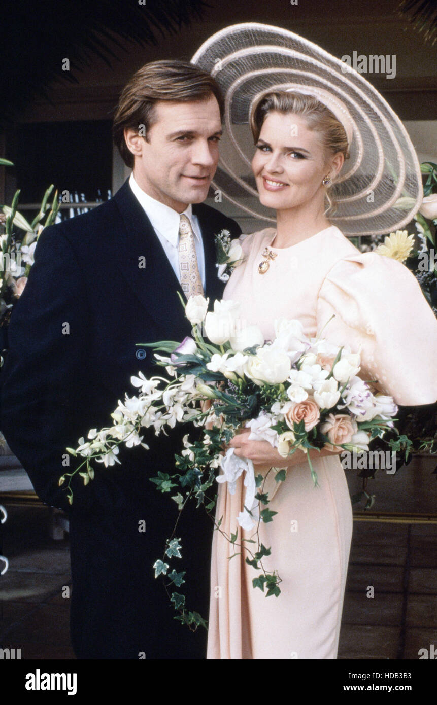 IVANA TRUMP'S FOR LOVE ALONE (aka FOR LOVE ALONE: THE IVANA TRUMP STORY),  from left: Stephen Collins, Sanna Vraa, 1996. © CBS Stock Photo - Alamy, image size:861x1390