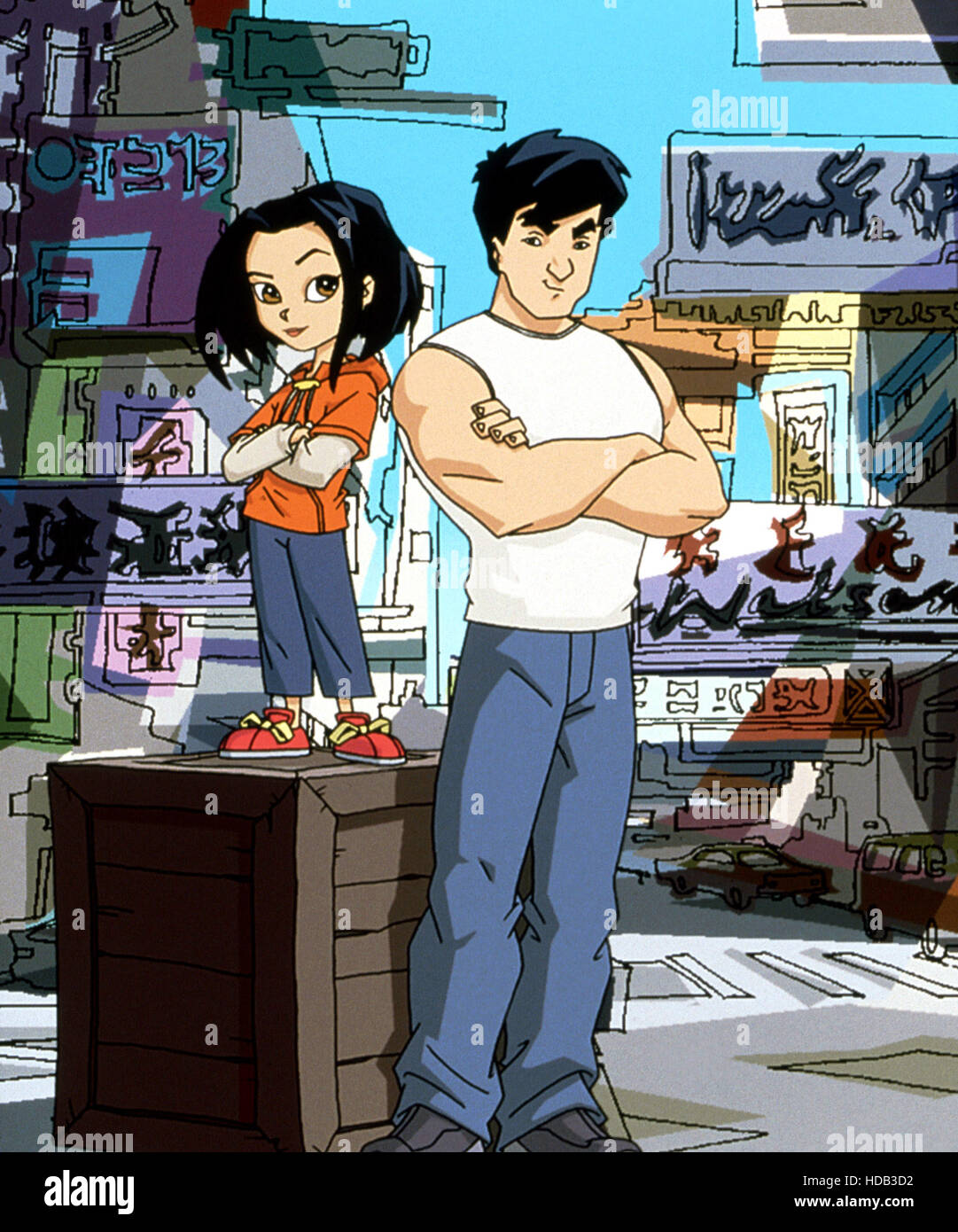 JACKIE CHAN ADVENTURES, (from left): Jade Chan, Jackie Chan, 2000-05. ©  Columbia TriStar Television / Courtesy: Everett Stock Photo - Alamy