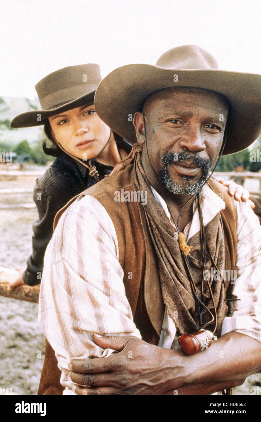 RETURN TO LONESOME DOVE, Nia Peeples, Louis Gossett Jr., 1993. ©CBS