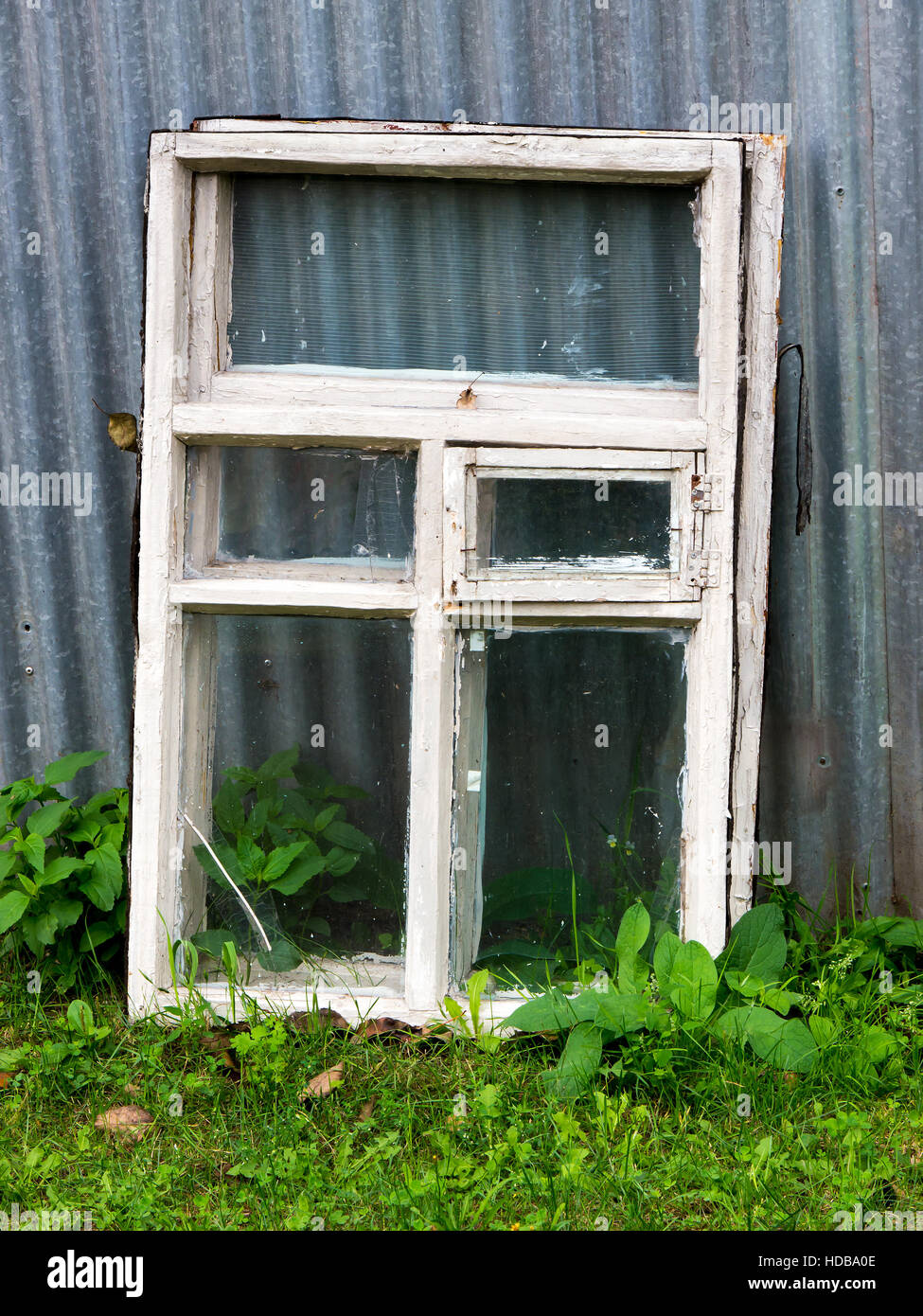 The old wooden Window frame Stock Photo Alamy