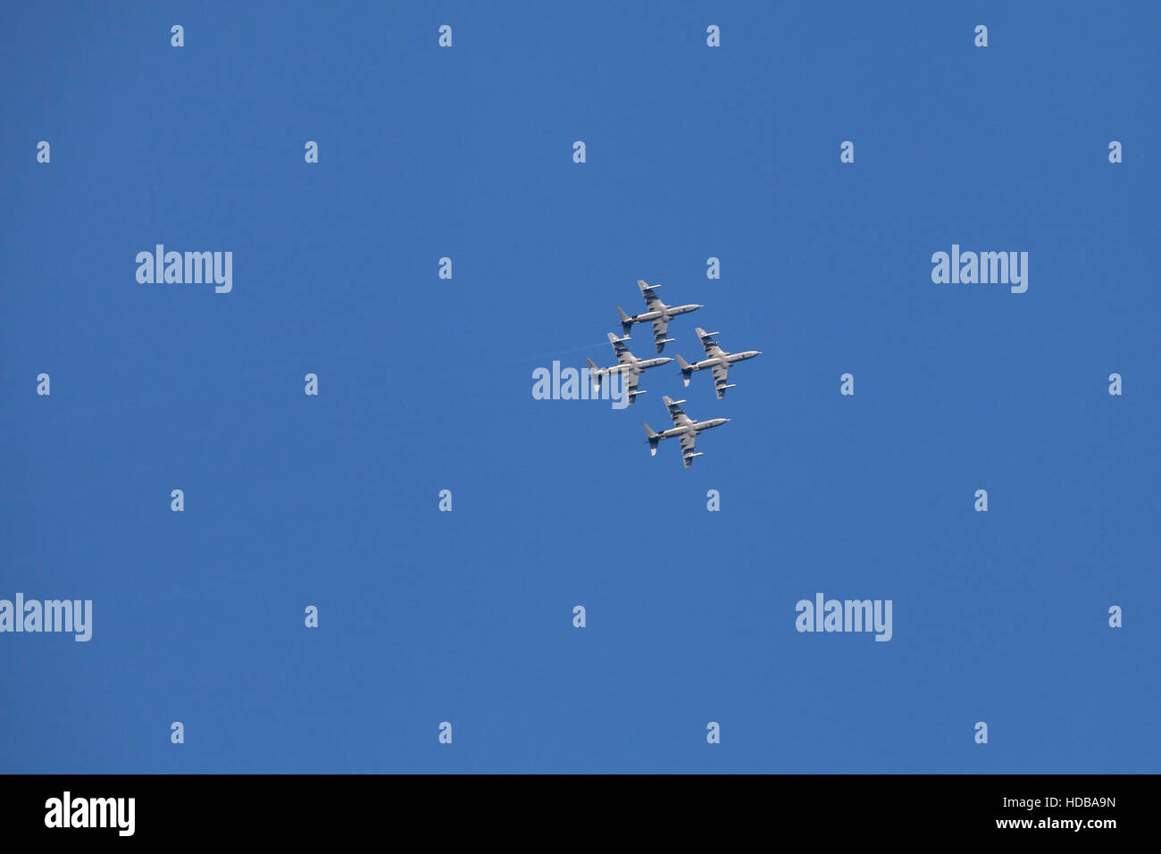 Planes on an air show against clear sky Stock Photo - Alamy