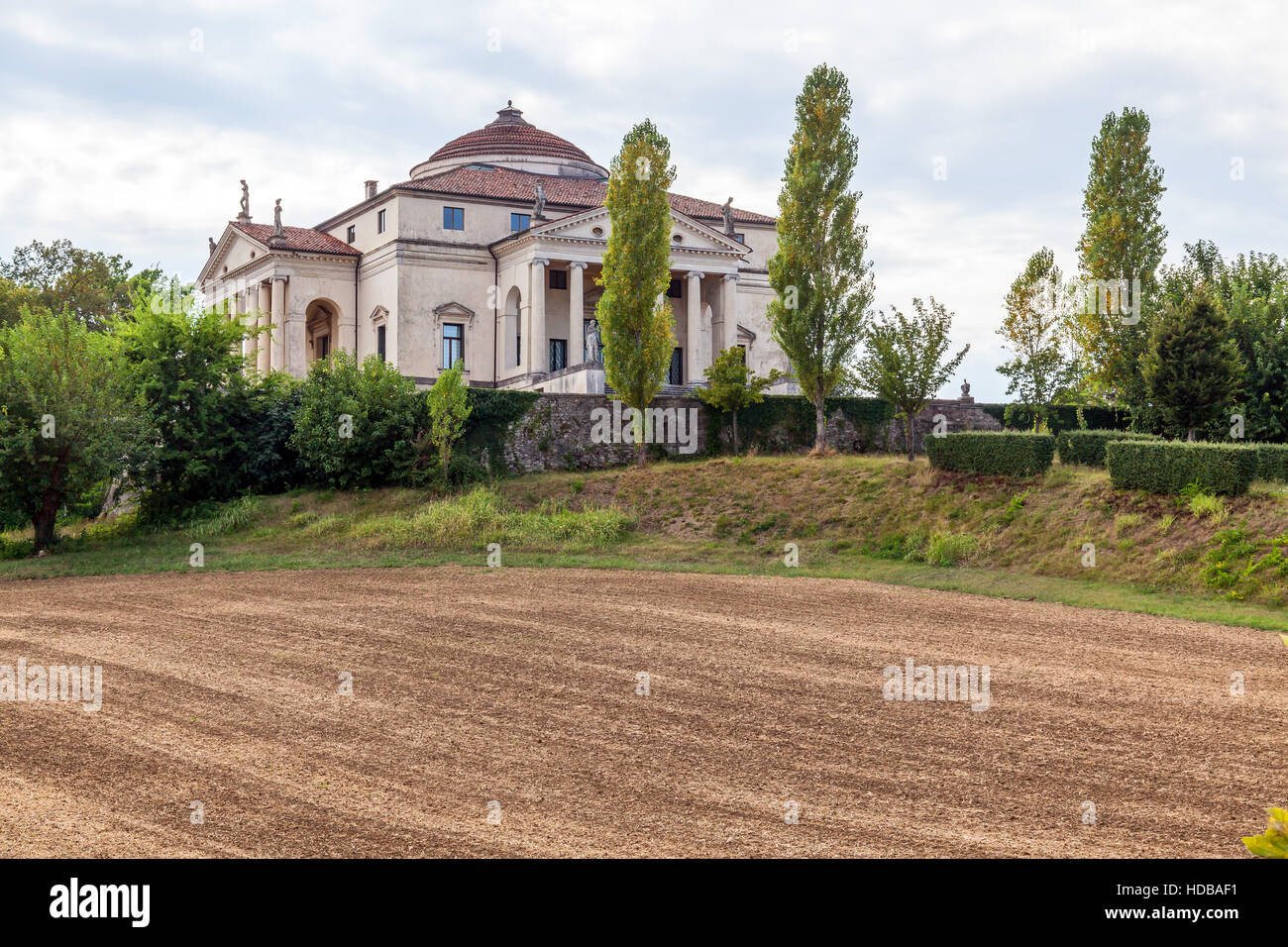 Famous Villa La Rotonda by Italian architect Andrea Palladio, Vicenza, Veneto, Italy. Stock Photo