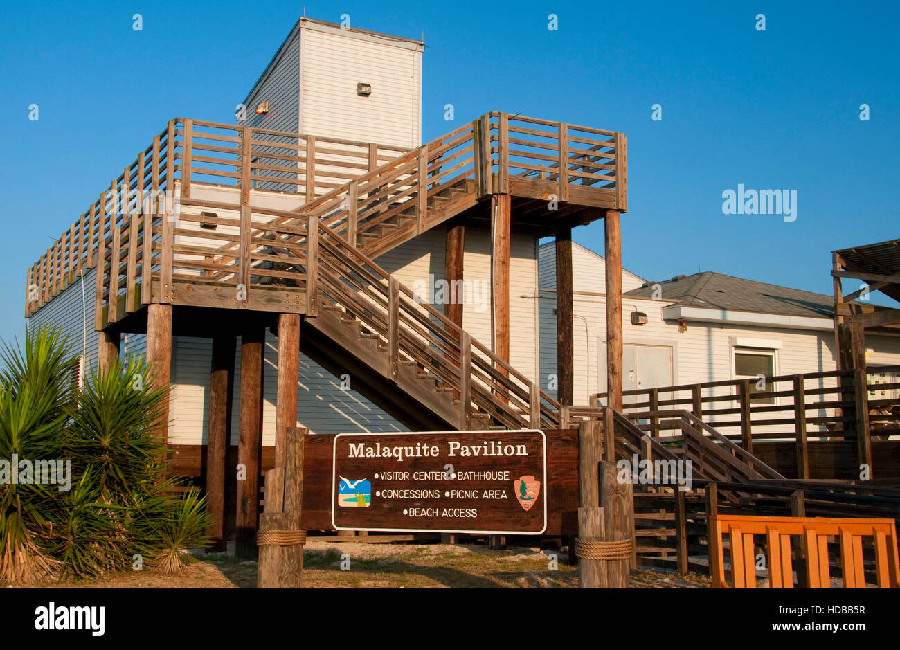 Malaquite Visitor Center, Padre Island National Seashore, Texas Stock Photo