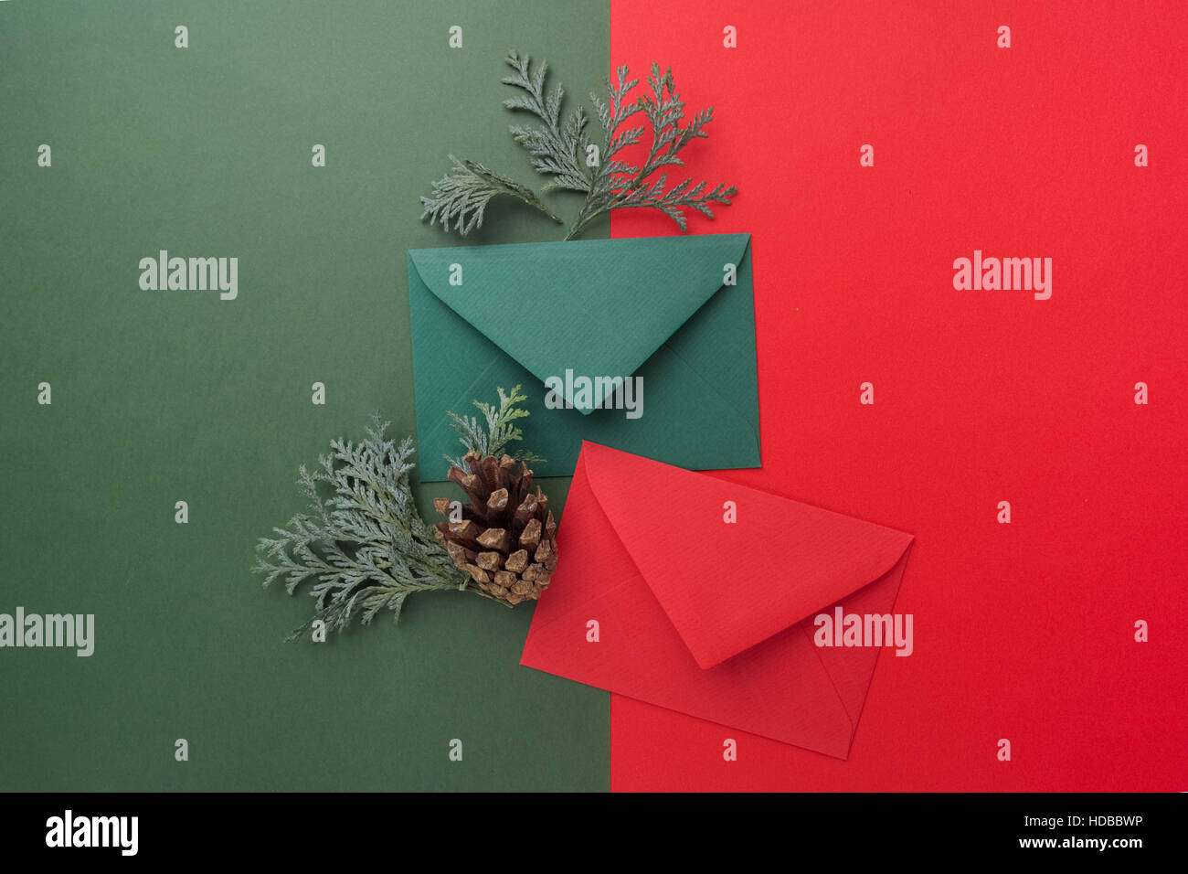 Envelopes, mail post, Christmas cards, on Christmas door mat Stock Photo -  Alamy