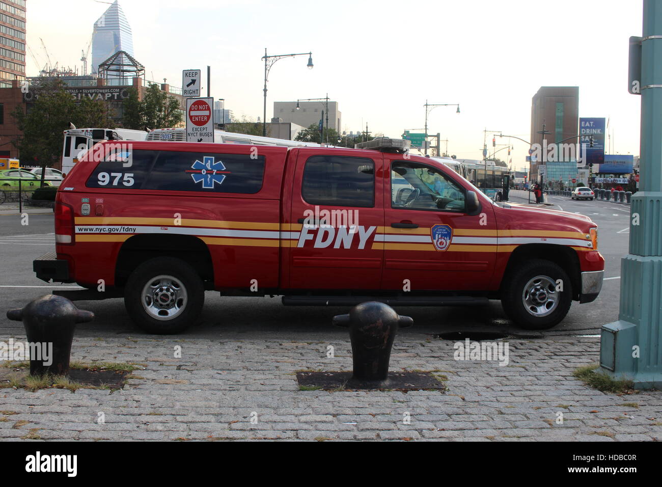 FDNY Fire Department New York vehicle car city new york NYC Stock Photo