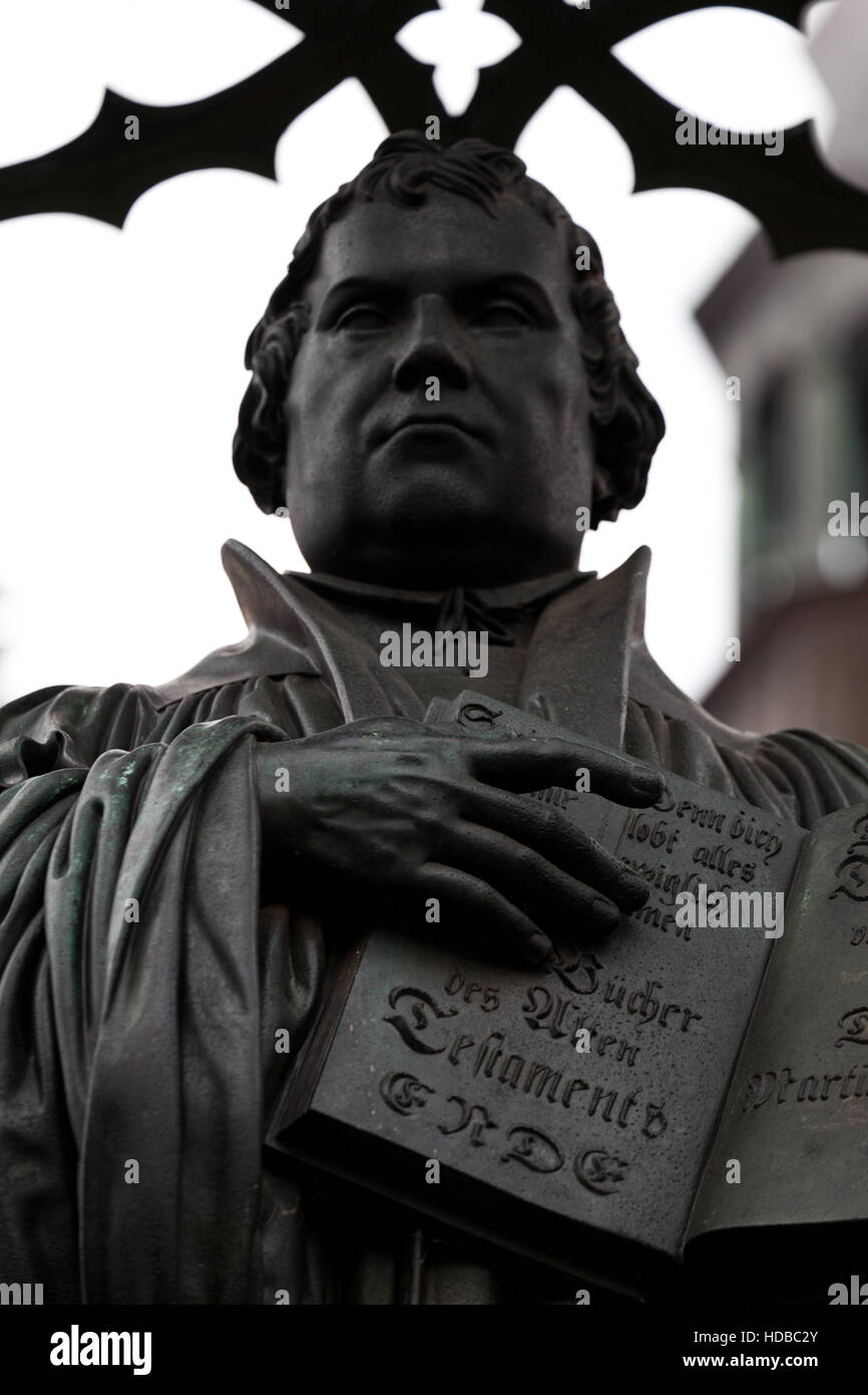 Statue of Martin Luther in Wittenberg, Germany Stock Photo - Alamy