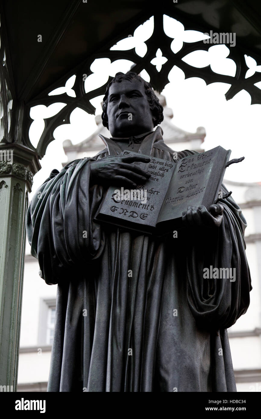 Statue of Martin Luther in Wittenberg, Germany Stock Photo - Alamy