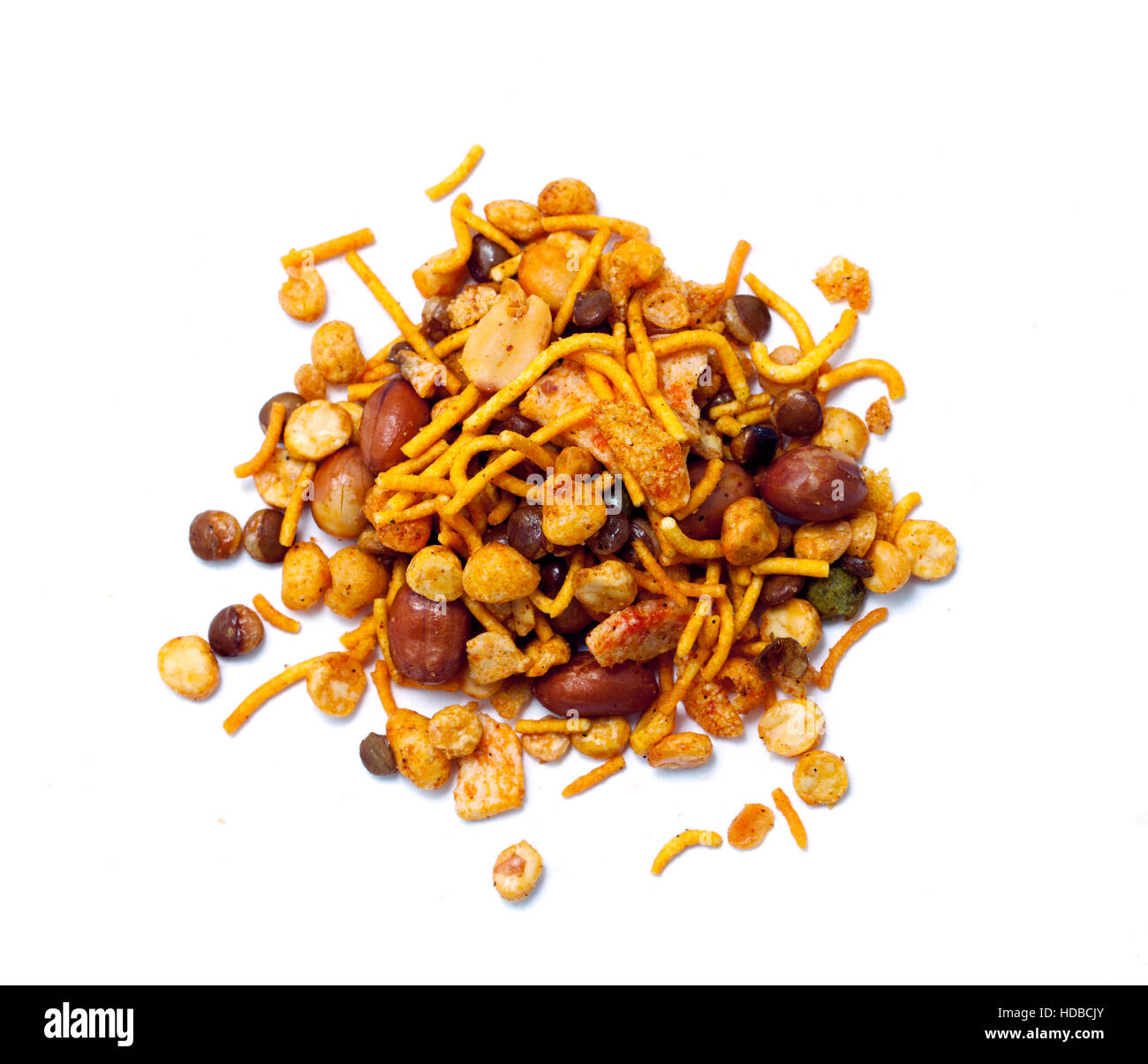 Pile of dry roasted Indian snack mix, isolated over white Stock Photo Alamy