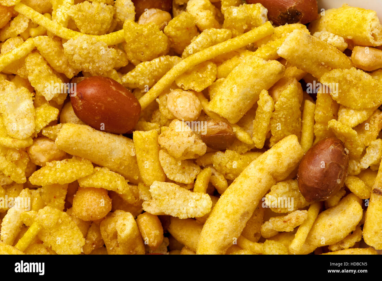 Dry roasted Indian snack mix, closeup background Stock Photo Alamy