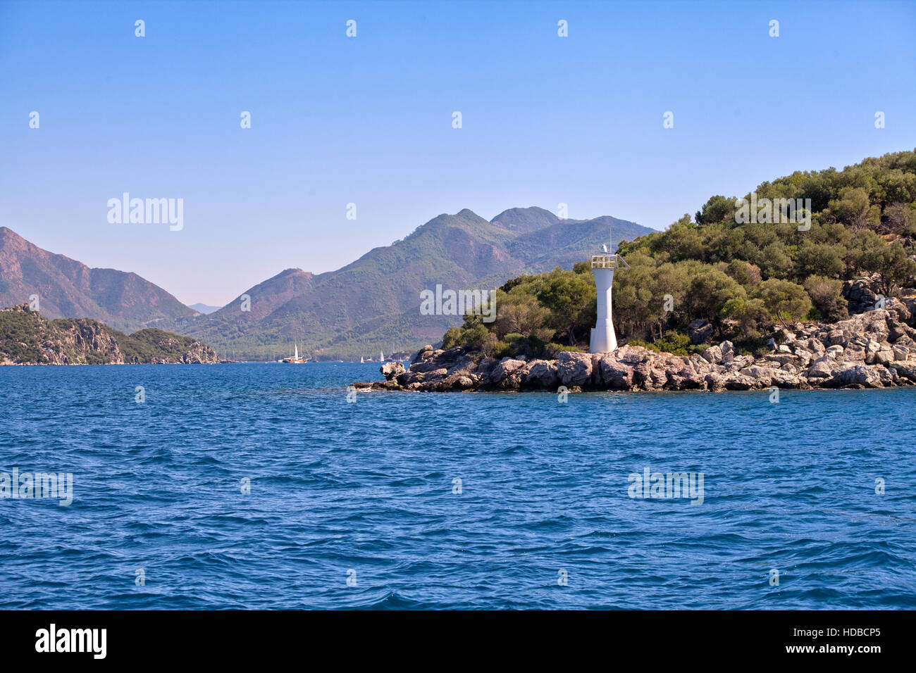 Bay of Marmaris, view from the sea Stock Photo