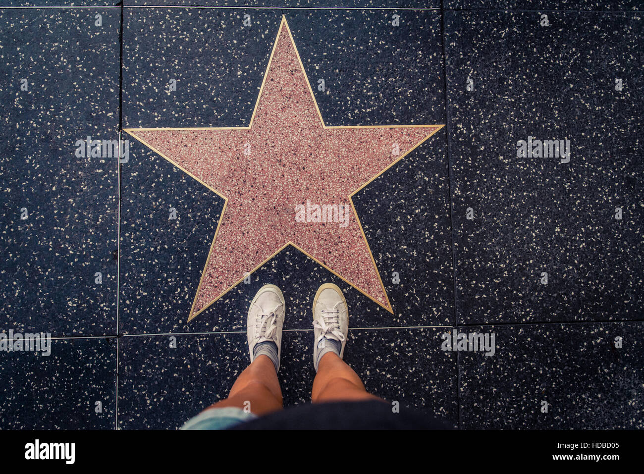 Tourist photographing her with an empty star on the Walk of Fame in  Hollywood Stock Photo - Alamy