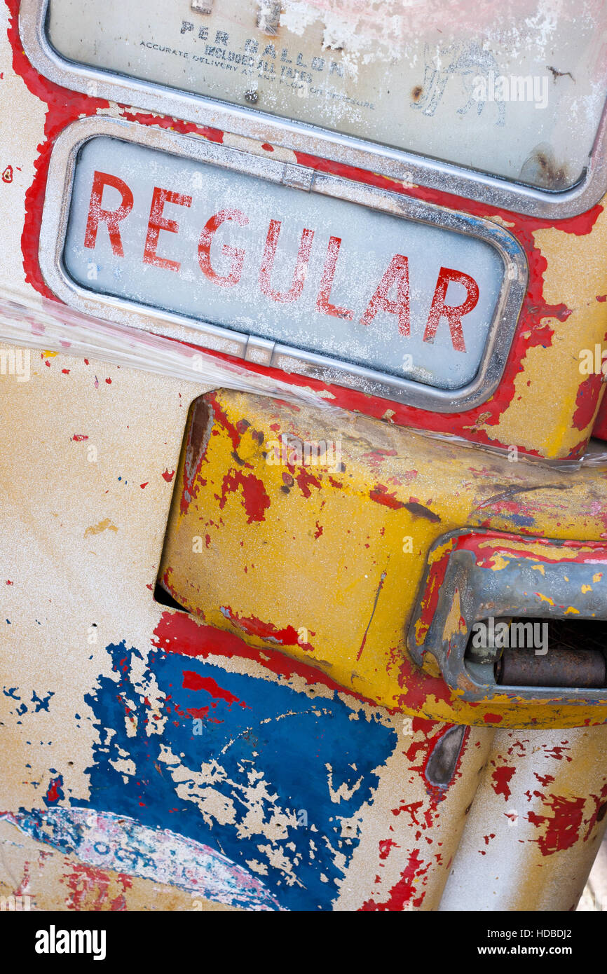 Old abandoned gas pump Stock Photo