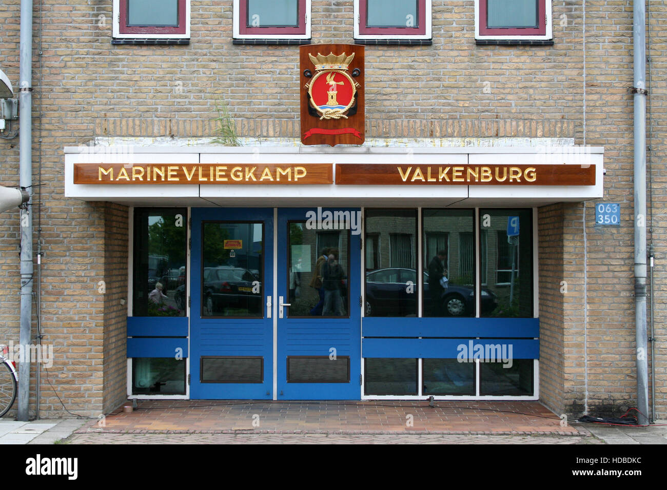 Entrance to the now closed Royal Netherlands navy base Valkenburg Stock Photo