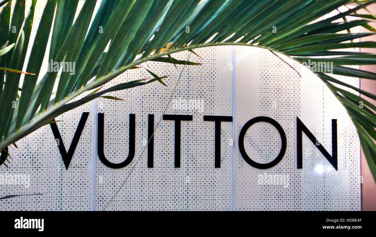 Louis Vuitton store sign Waikiki Honolulu Hawaii USA Stock Photo Alamy
