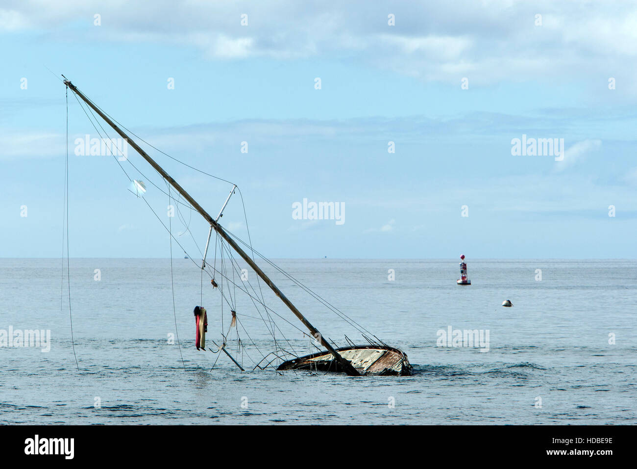 Sunk sailboat Lahaina Maui Hawaii USA Stock Photo Alamy