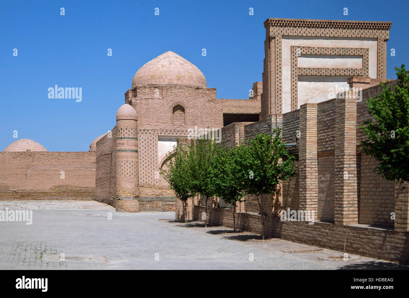 Madrasah in the Old Town in Khiva, Uzbekistan Stock Photo