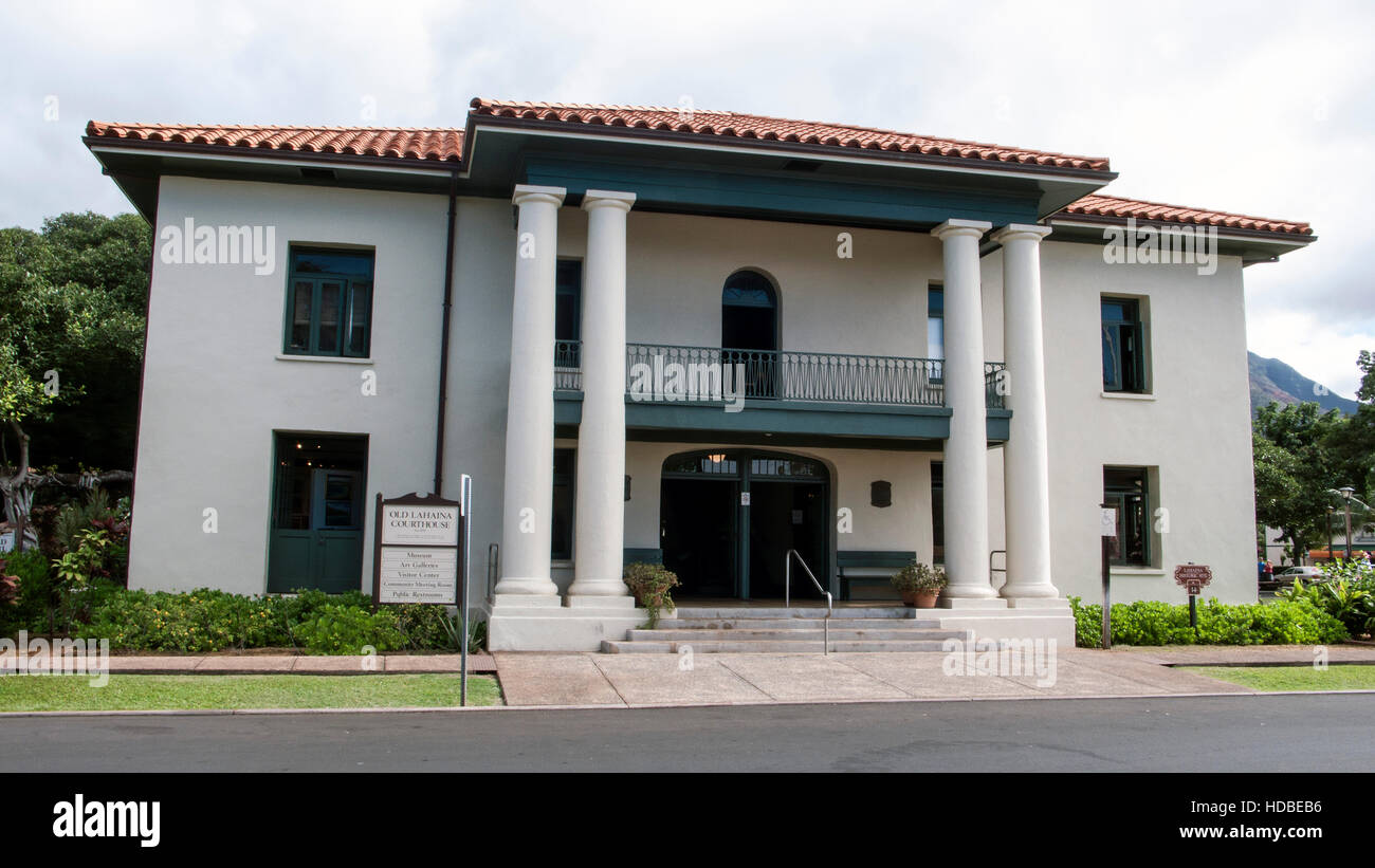 Old Lahaina Courthouse Maui Hawaii USA Stock Photo Alamy