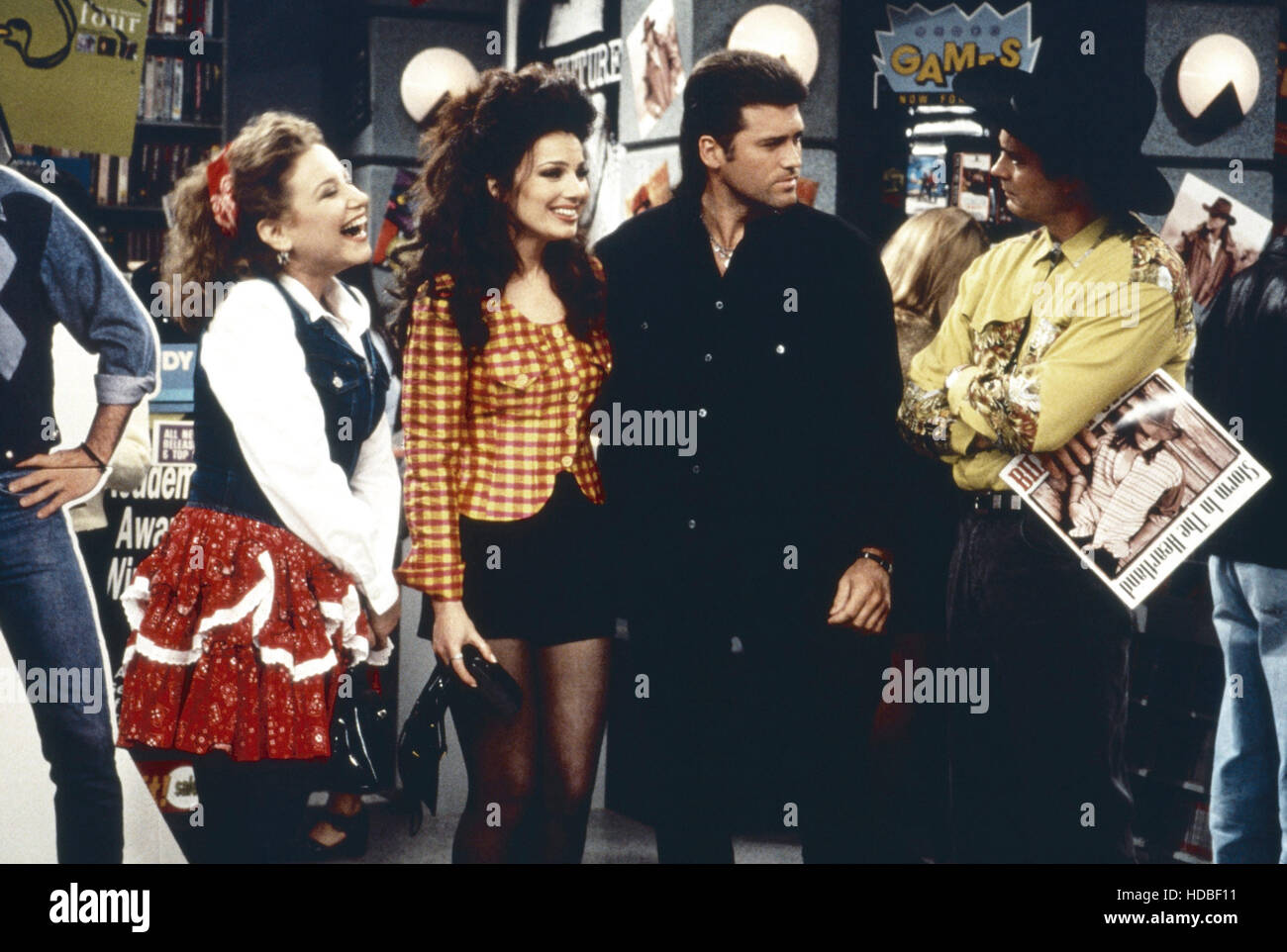 The Nanny Left From Second Left Fran Drescher Billy Ray Cyrus A Stock Photo Alamy