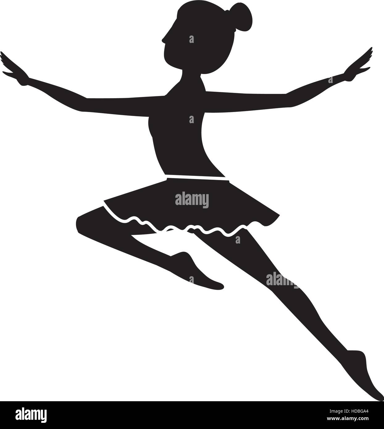 Isolated girl practice ballet design Stock Vector Image & Art - Alamy