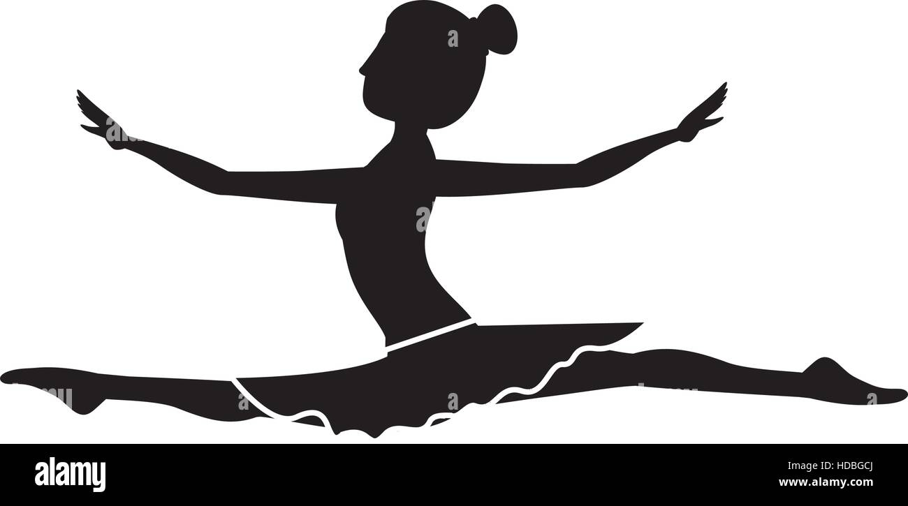 Isolated girl practice ballet design Stock Vector Image & Art - Alamy