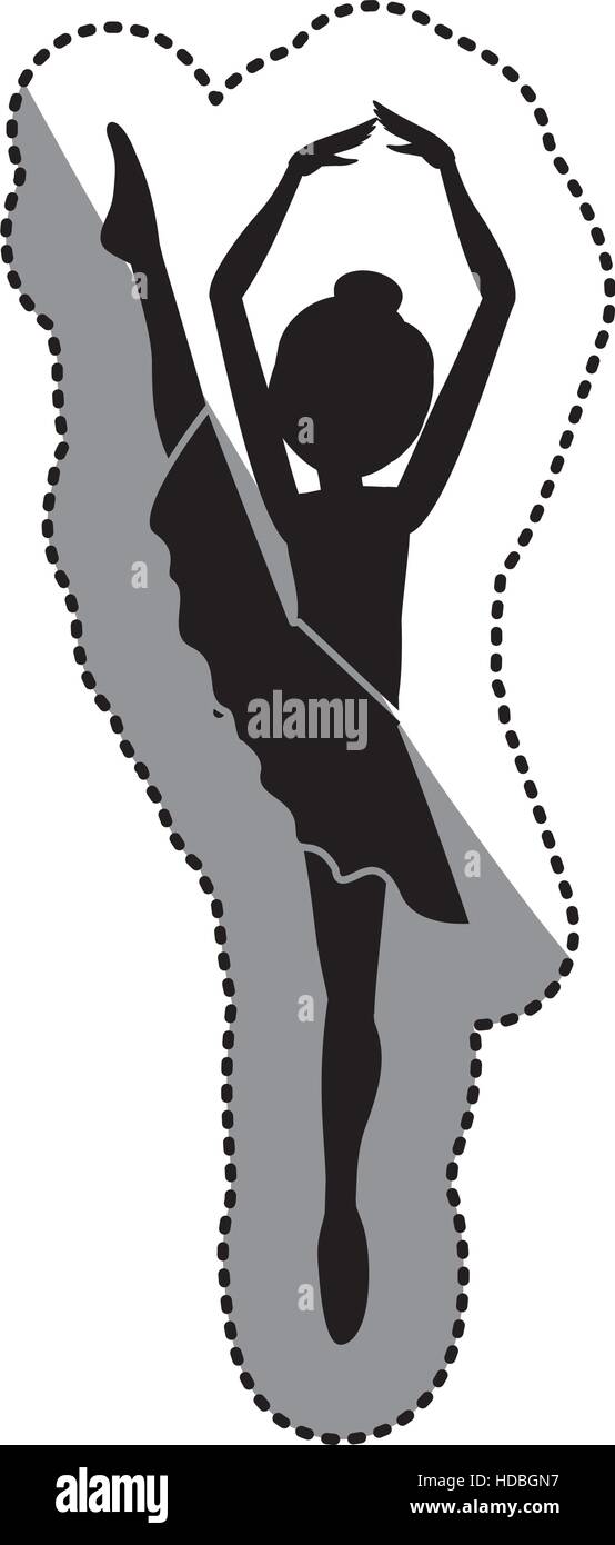 Isolated girl practice ballet design Stock Vector Image & Art - Alamy
