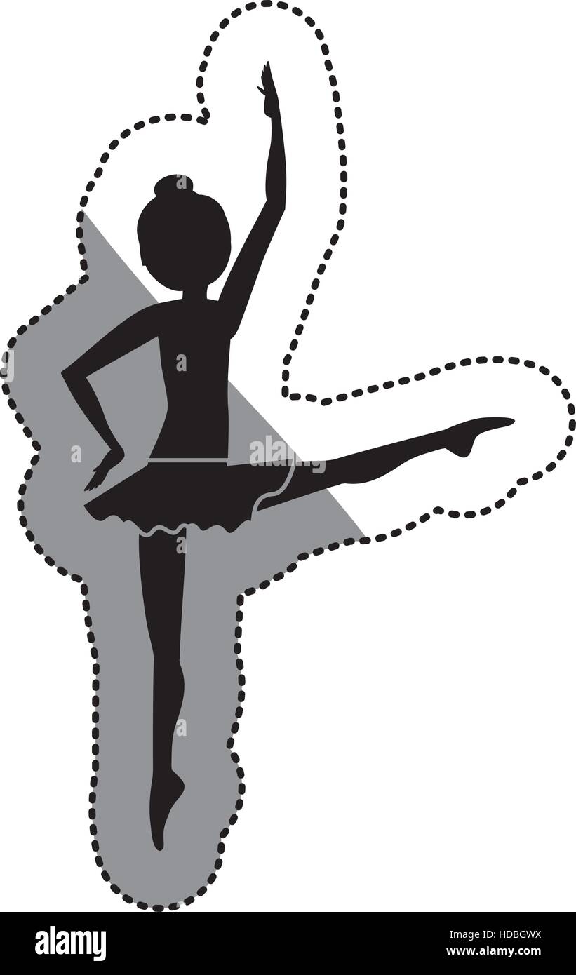 Isolated girl practice ballet design Stock Vector Image & Art - Alamy