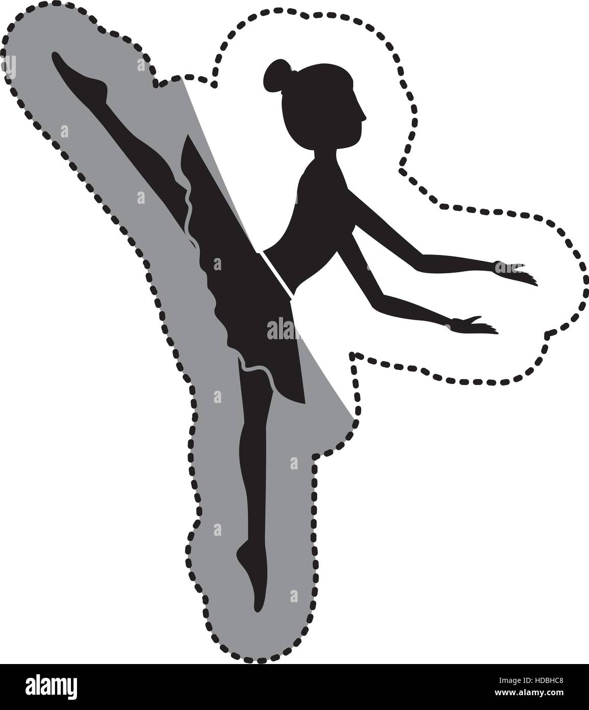 Isolated girl practice ballet design Stock Vector Image & Art - Alamy