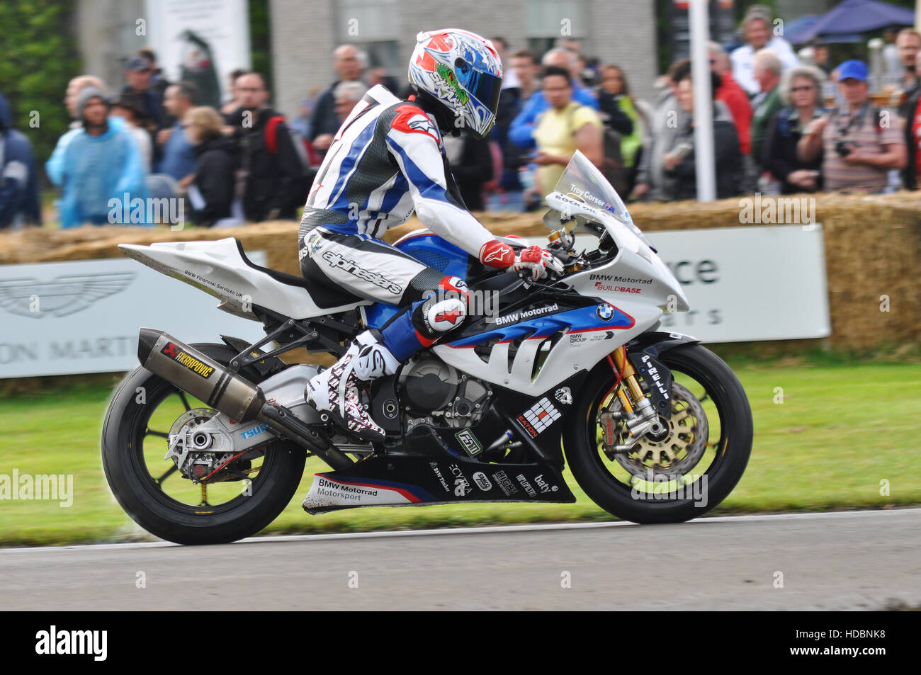 Troy Corser riding a BMW S1000RR at the 2016 Goodwood Festival of Speed  Stock Photo - Alamy