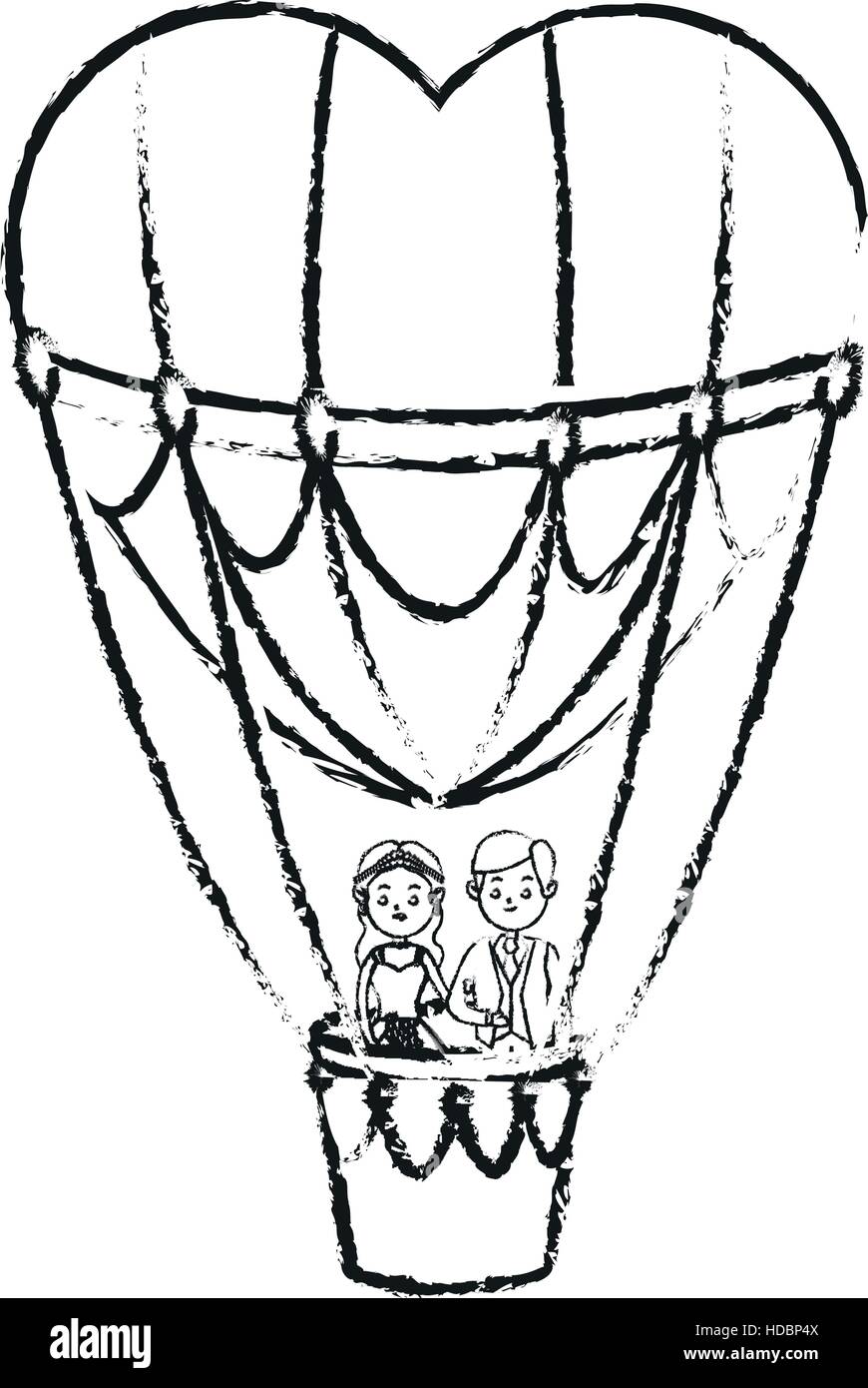 Hot air balloon and heart design Stock Vector Image & Art - Alamy