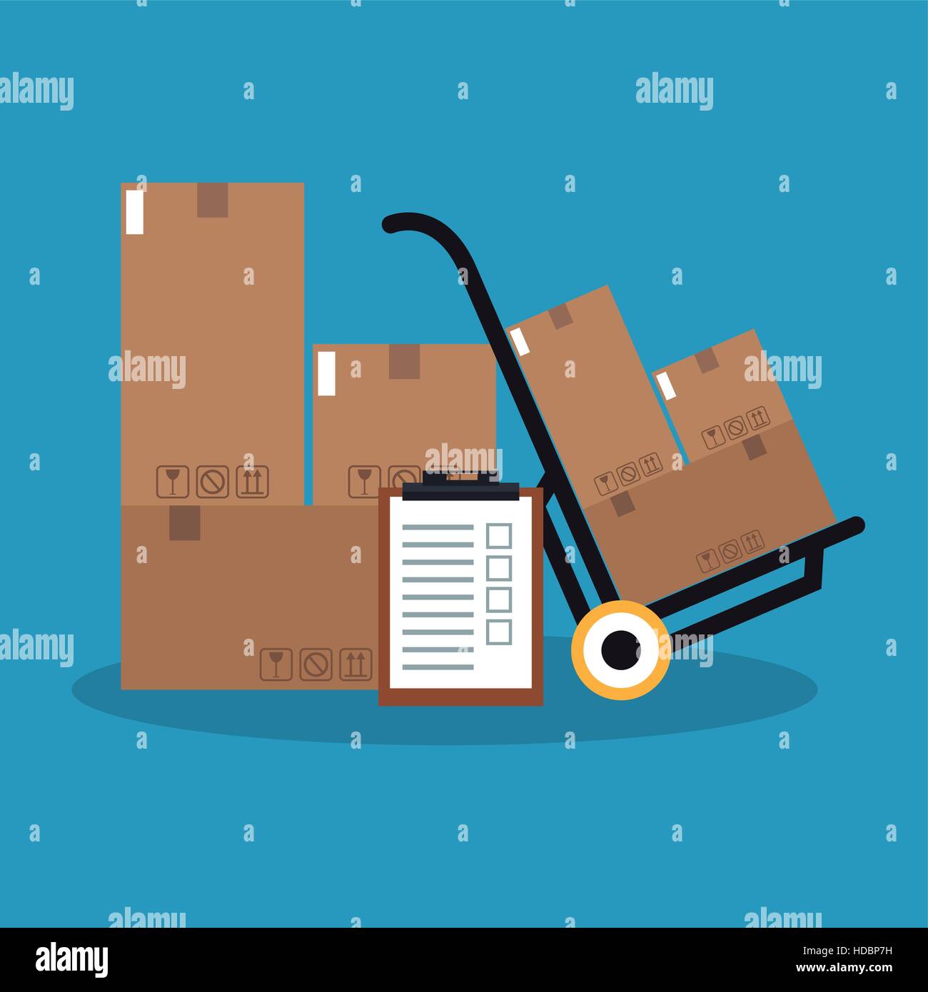 Box and cart of delivery concept design Stock Vector Image & Art Alamy