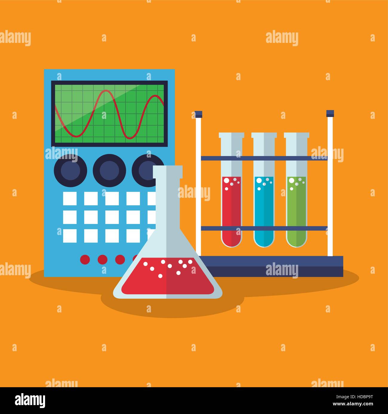 Colorful calculator and laboratory design Stock Vector Image & Art Alamy