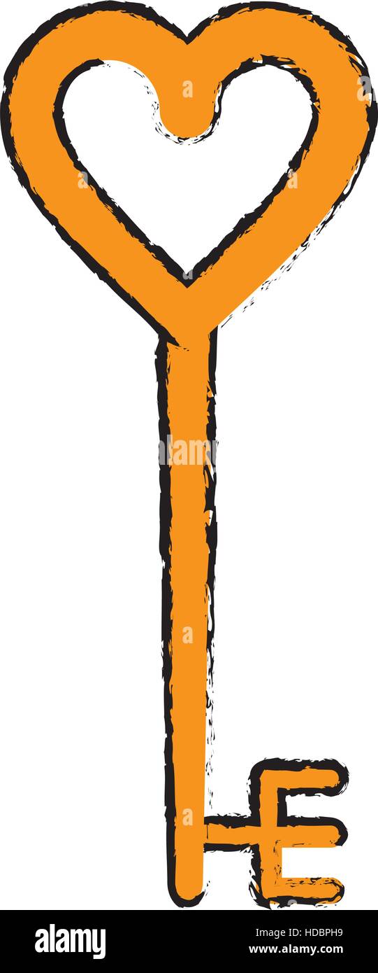 Red heart gold key Stock Vector Images - Alamy