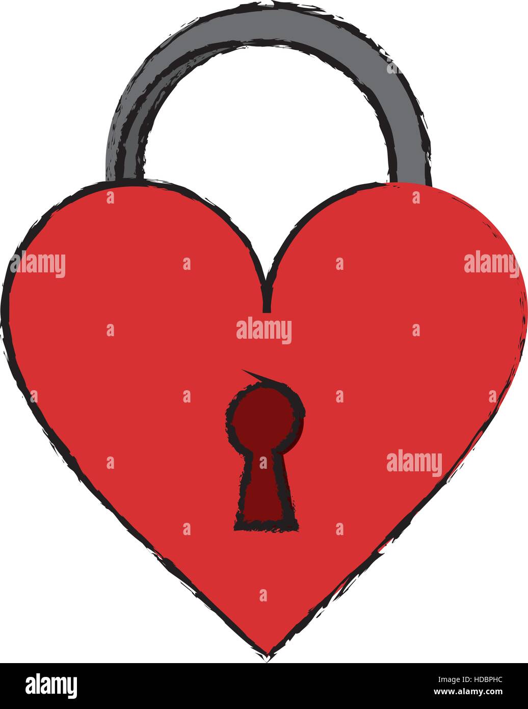 cartoon padlock shaped heart loved Stock Vector Image & Art - Alamy
