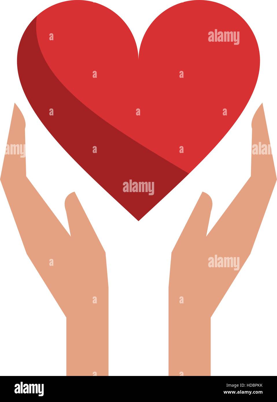 hands holds heart love care Stock Vector Image & Art - Alamy