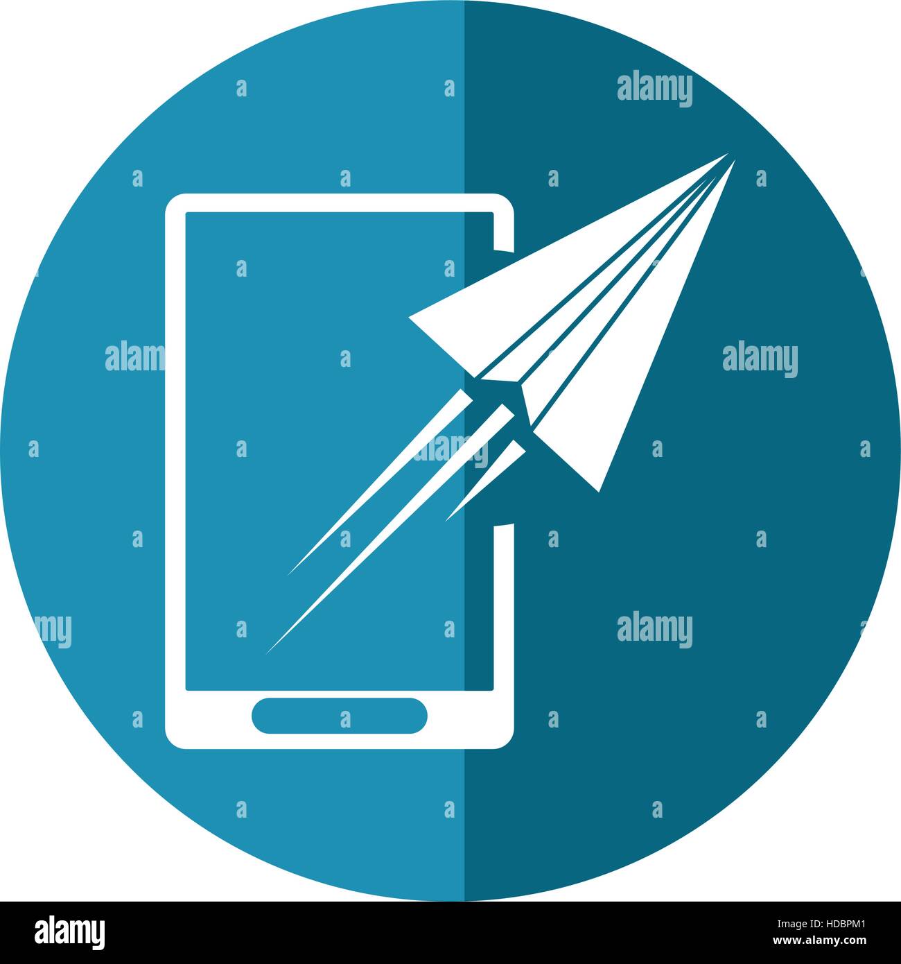 Sending email on phone Stock Vector Images - Alamy