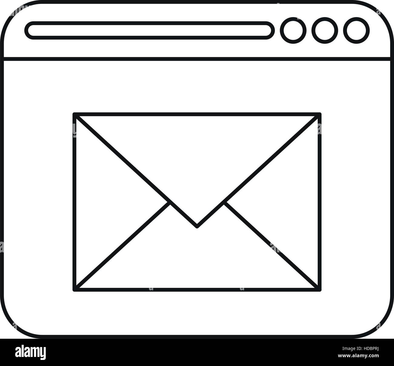 page web email message communication outline Stock Vector Image & Art