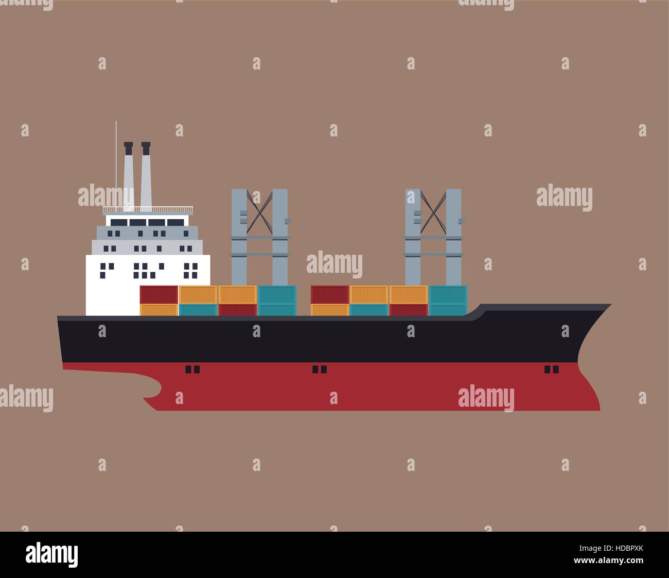 ship cargo container maritime transport Stock Vector Image & Art - Alamy