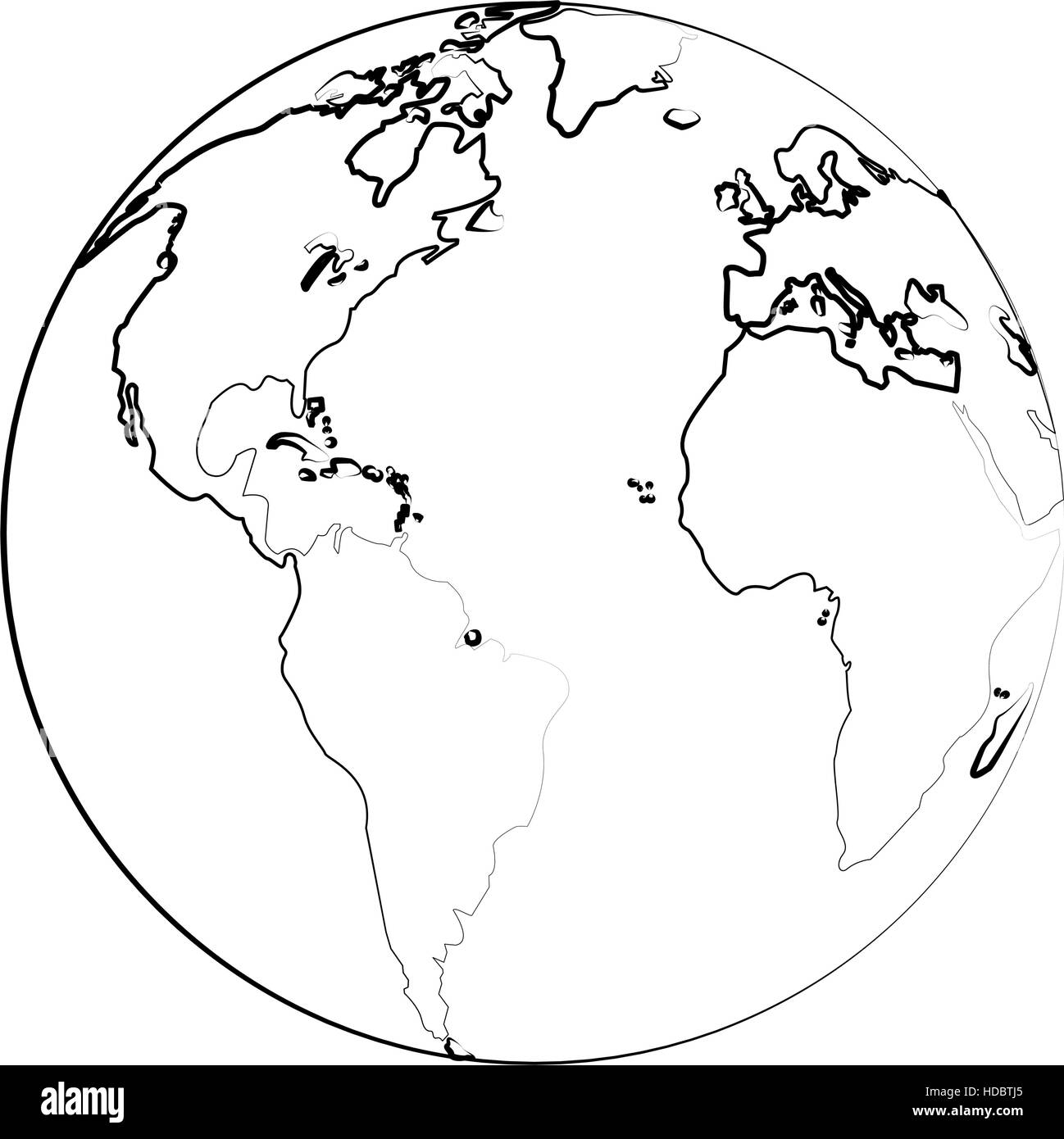 World globe isolated nobody Black and White Stock Photos & Images - Alamy