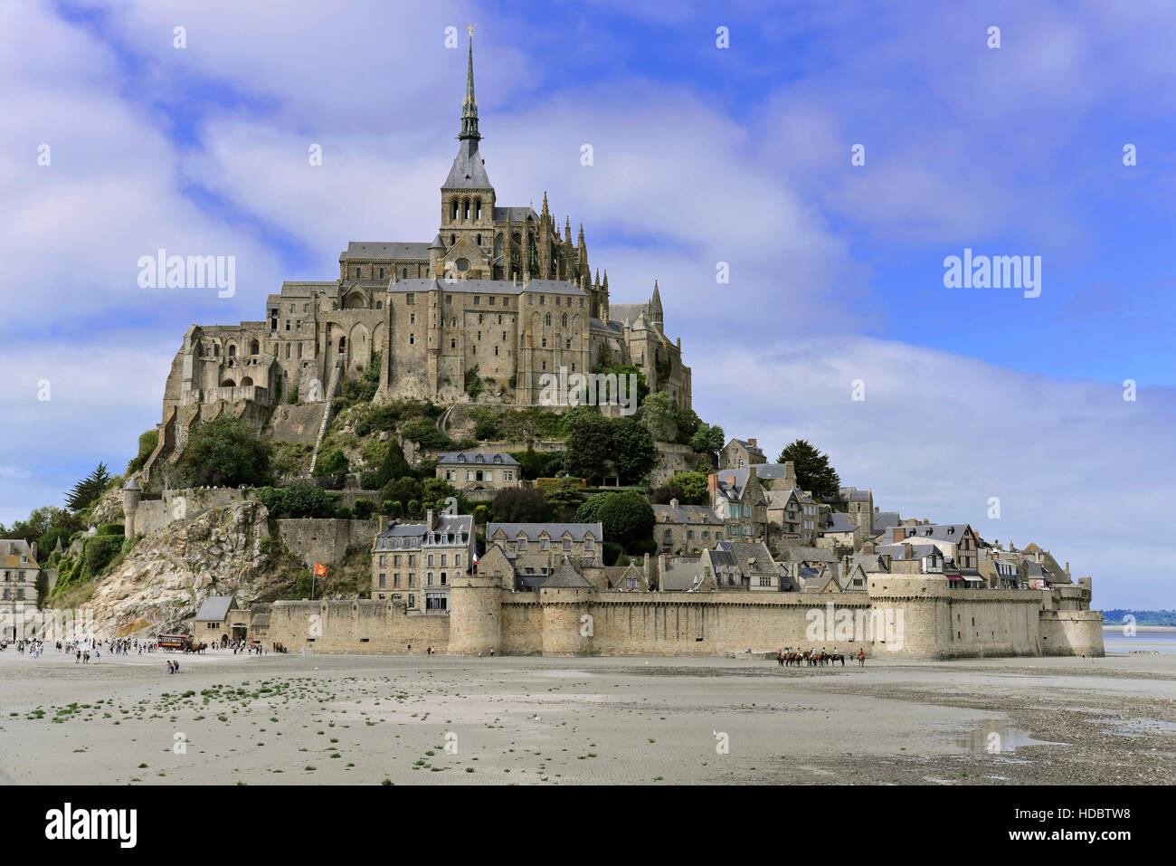 Mont St. Michel Abbey, Le Mont Saint-Michel, Manche, Normandy, France Stock Photo