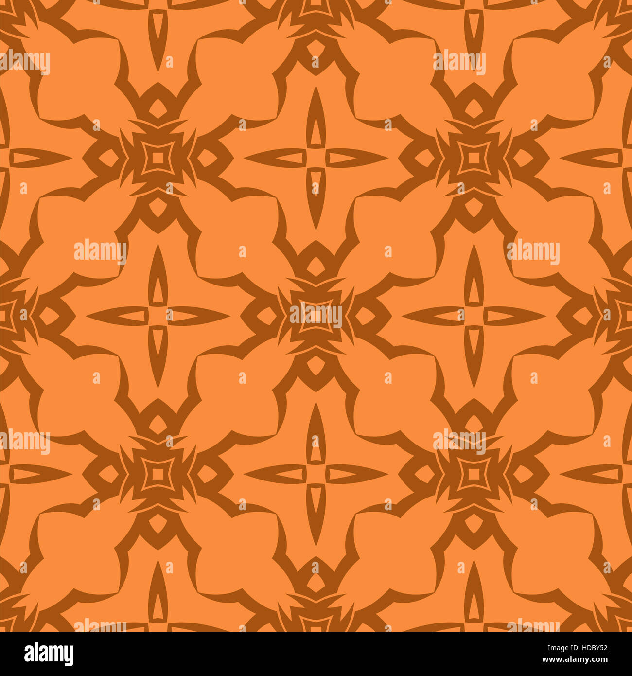 Orange Ornamental Seamless Line Pattern Stock Photo - Alamy