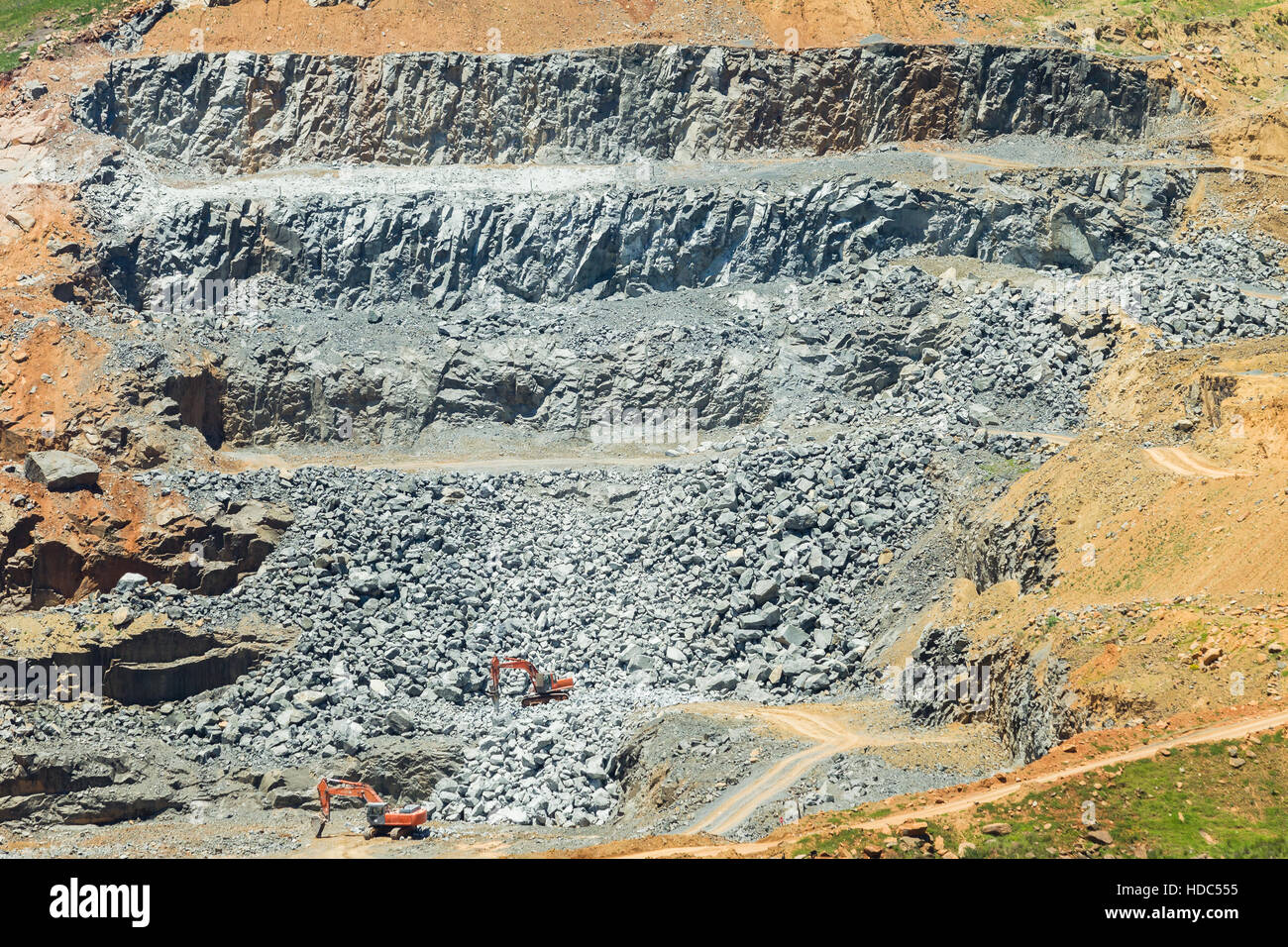 Stone Rock Quarry Open Cast High Resolution Stock Photography and