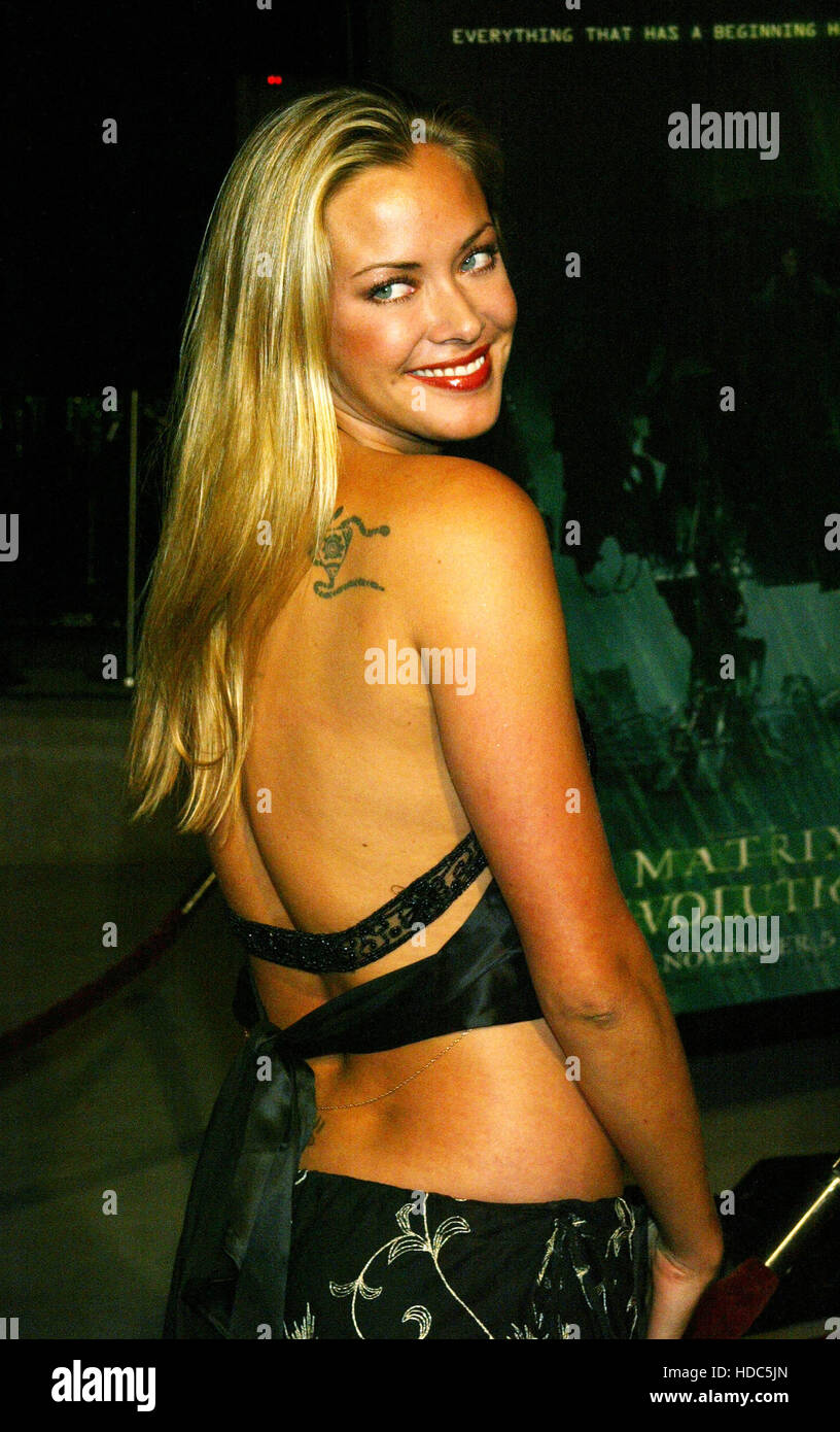 Actress Kristanna Loken at the world premiere of the film,  Matrix Revolutions, at the Disney Concert Hall  in Los Angeles on Monday, 27 October 2003.   Photo credit: Francis Specker Stock Photo